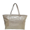 Gucci Metallic Pinkish Grey GG Imprime Medium Tote Bag