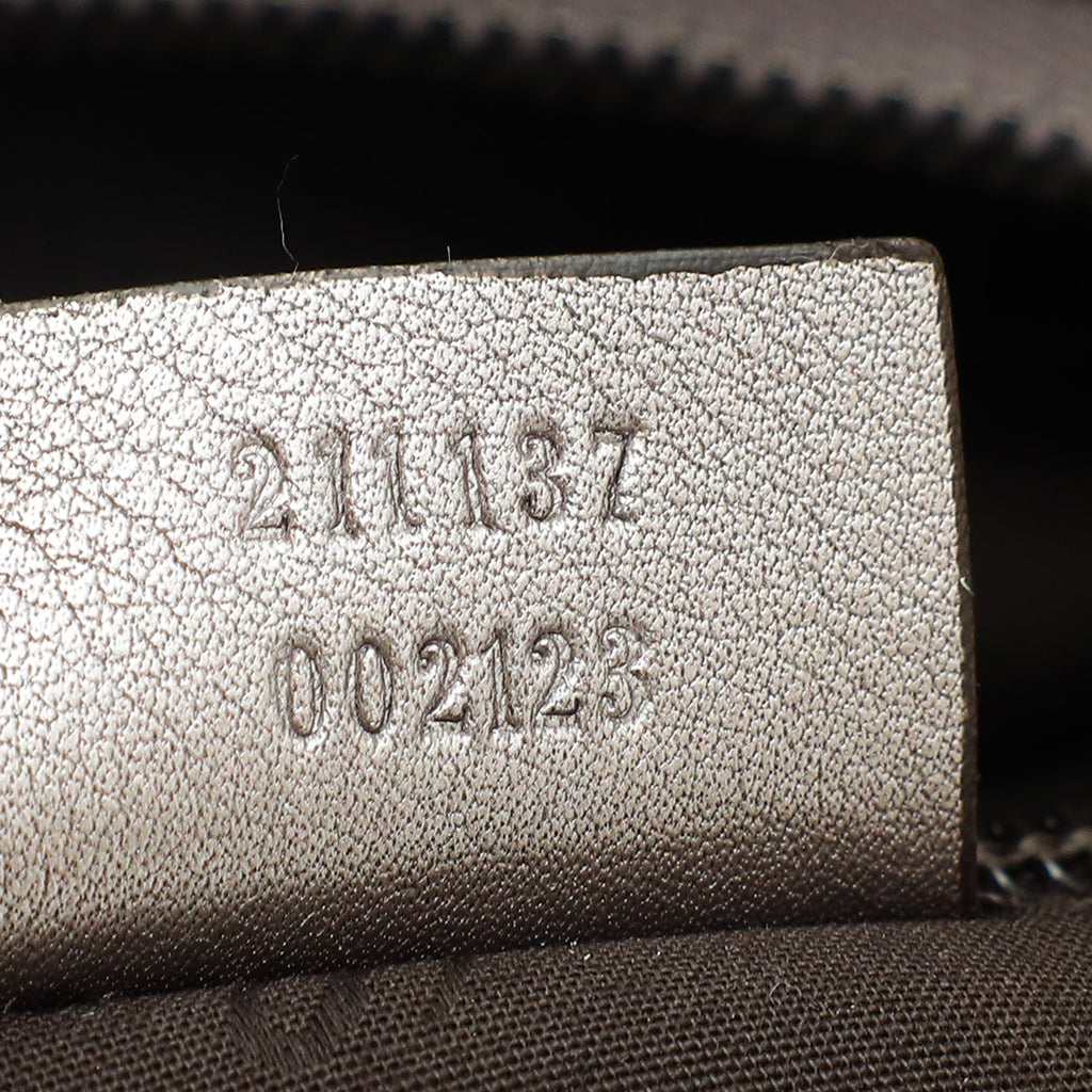 Gucci Metallic Pinkish Grey GG Imprime Medium Tote Bag
