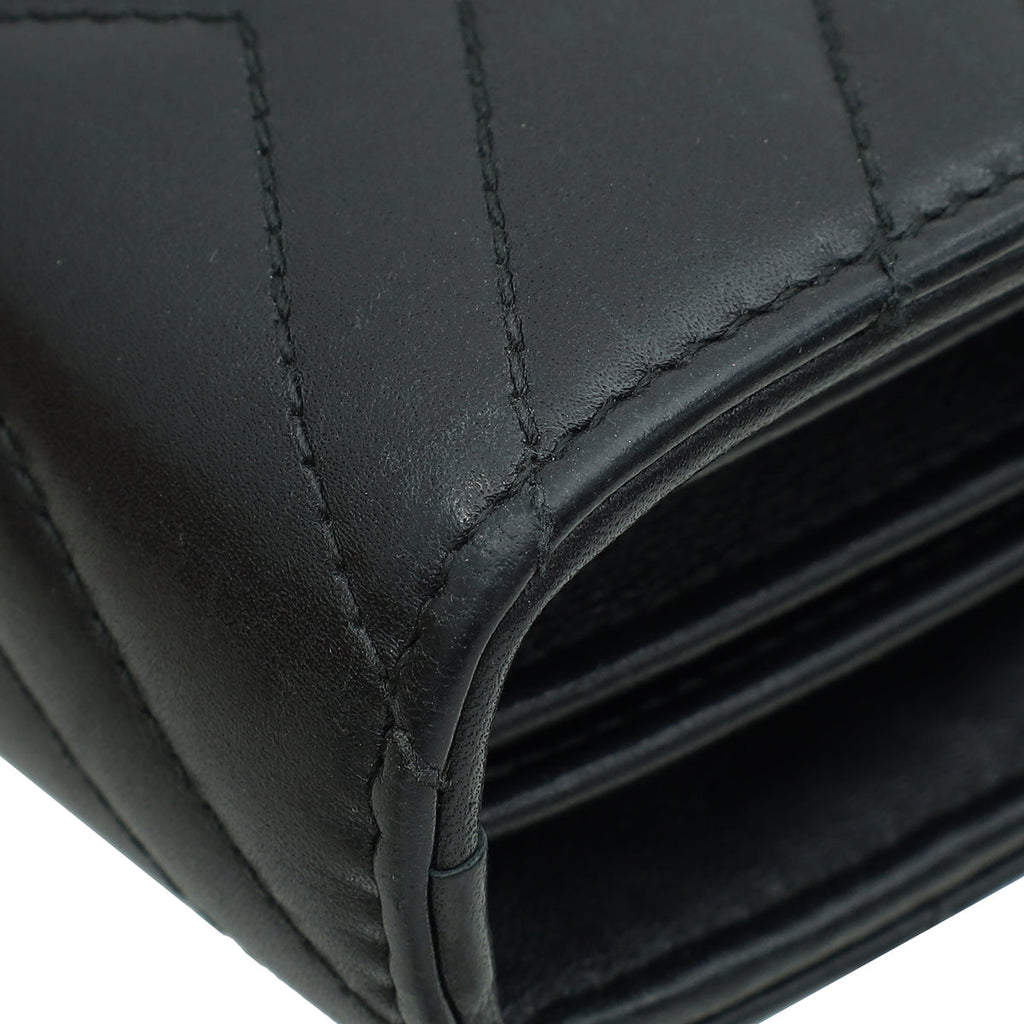 Gucci Black GG Marmont Wallet on Chain