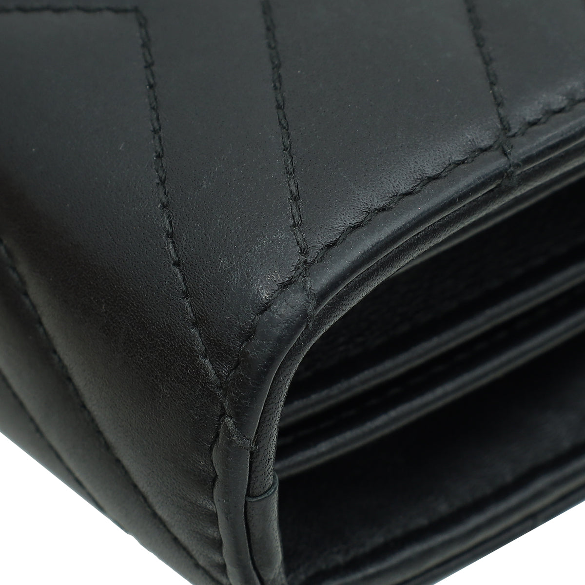 Gucci Black GG Marmont Wallet on Chain