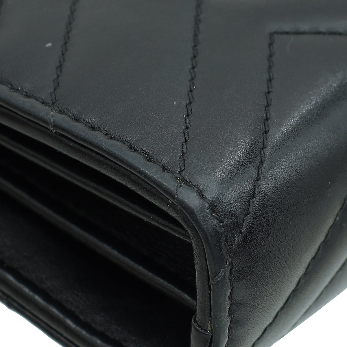 Gucci Black GG Marmont Wallet on Chain