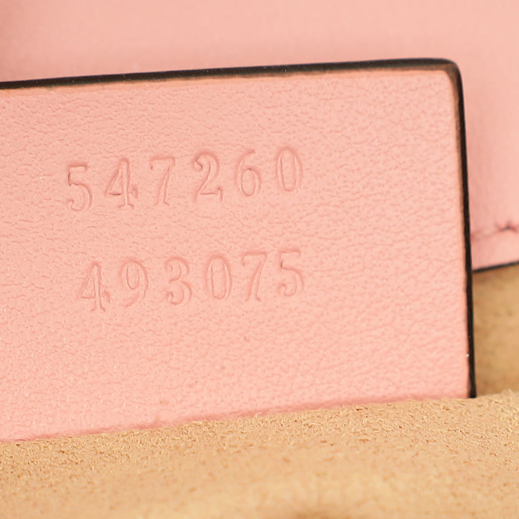 Gucci Pink GG Marmont Top Handle Small Bag