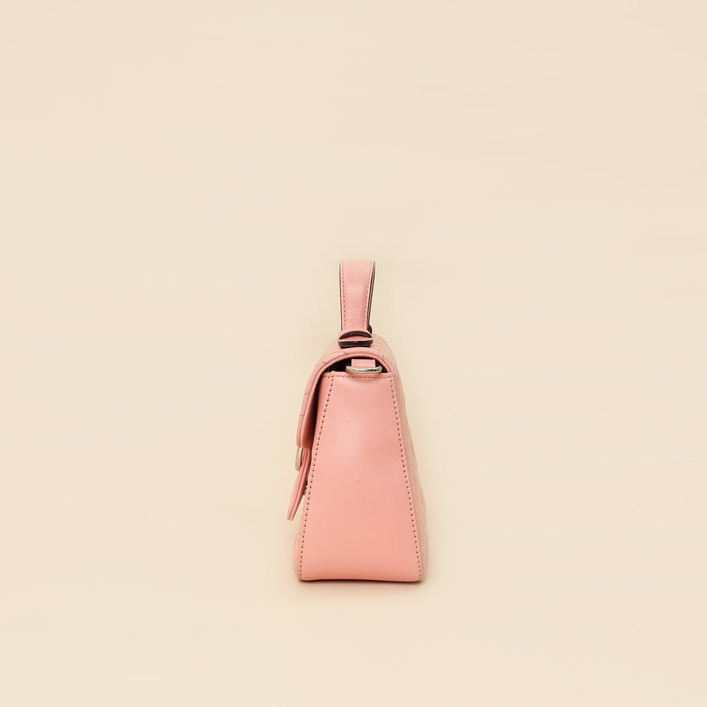 Gucci Pink GG Marmont Top Handle Small Bag
