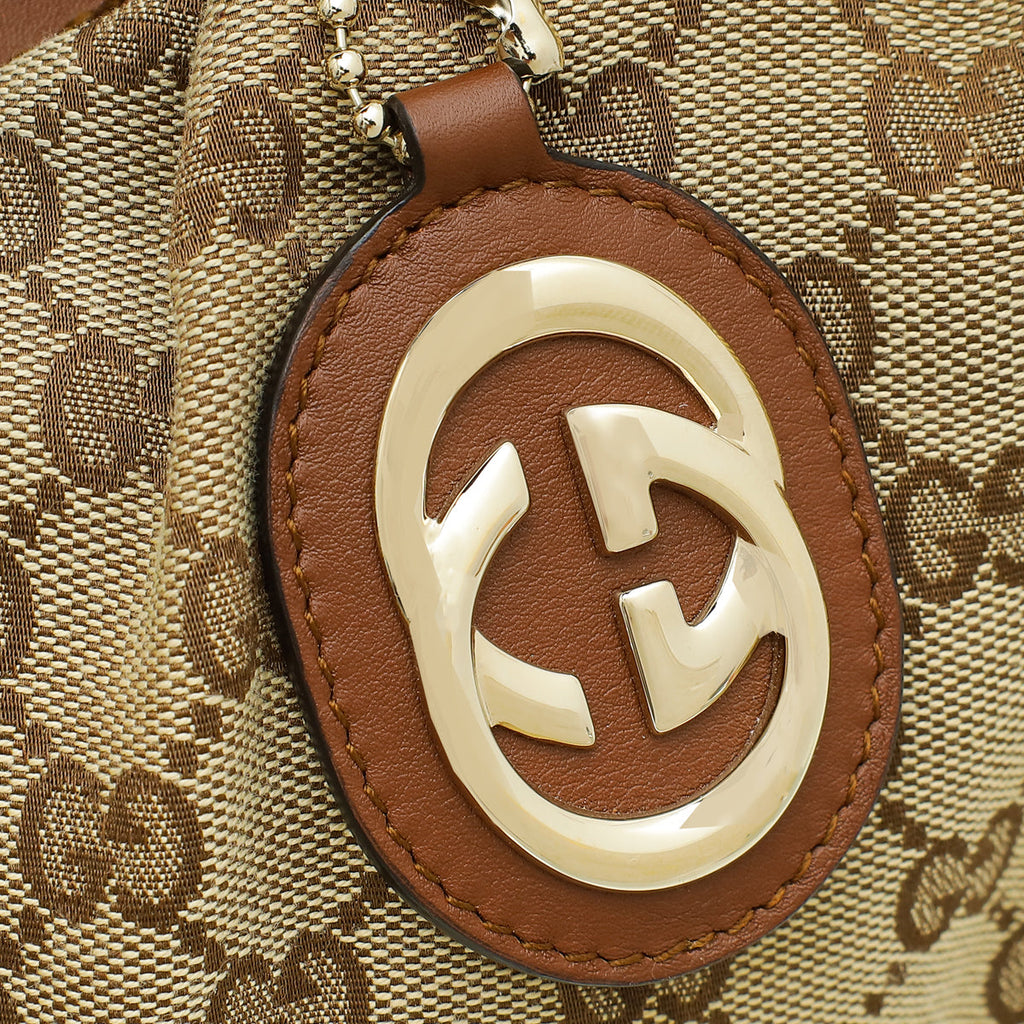 Gucci Bicolor GG Sukey Medium Boston Bag