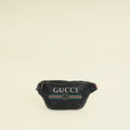 Gucci Black Logo Print Large Belt Bag