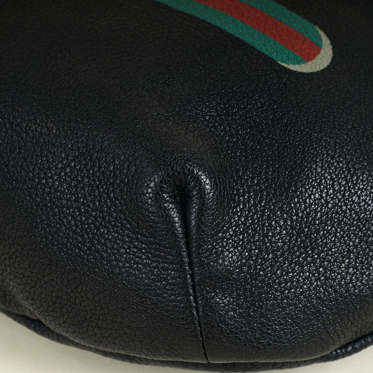 Gucci Black Logo Print Large Belt Bag