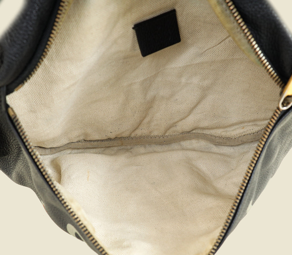 Gucci Black Logo Print Large Belt Bag