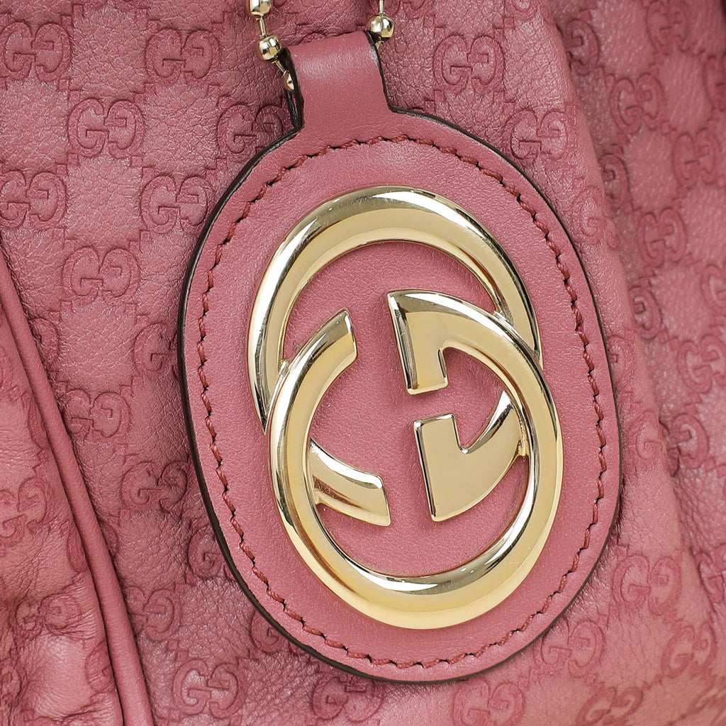 Gucci Old Rose Microguccissima Sukey Tote Bag