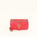 Gucci Bright Red GG Marmont Medium Shoulder Bag