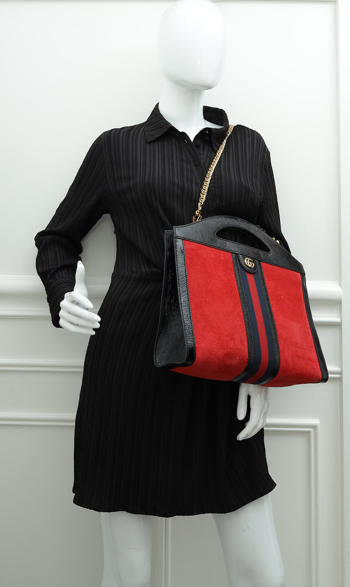 Gucci Bicolor Ophidia Slip Handle Tote Bag