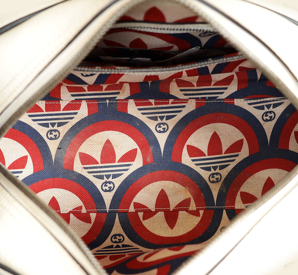Gucci White Cream X Adidas Mini Duffle Bag