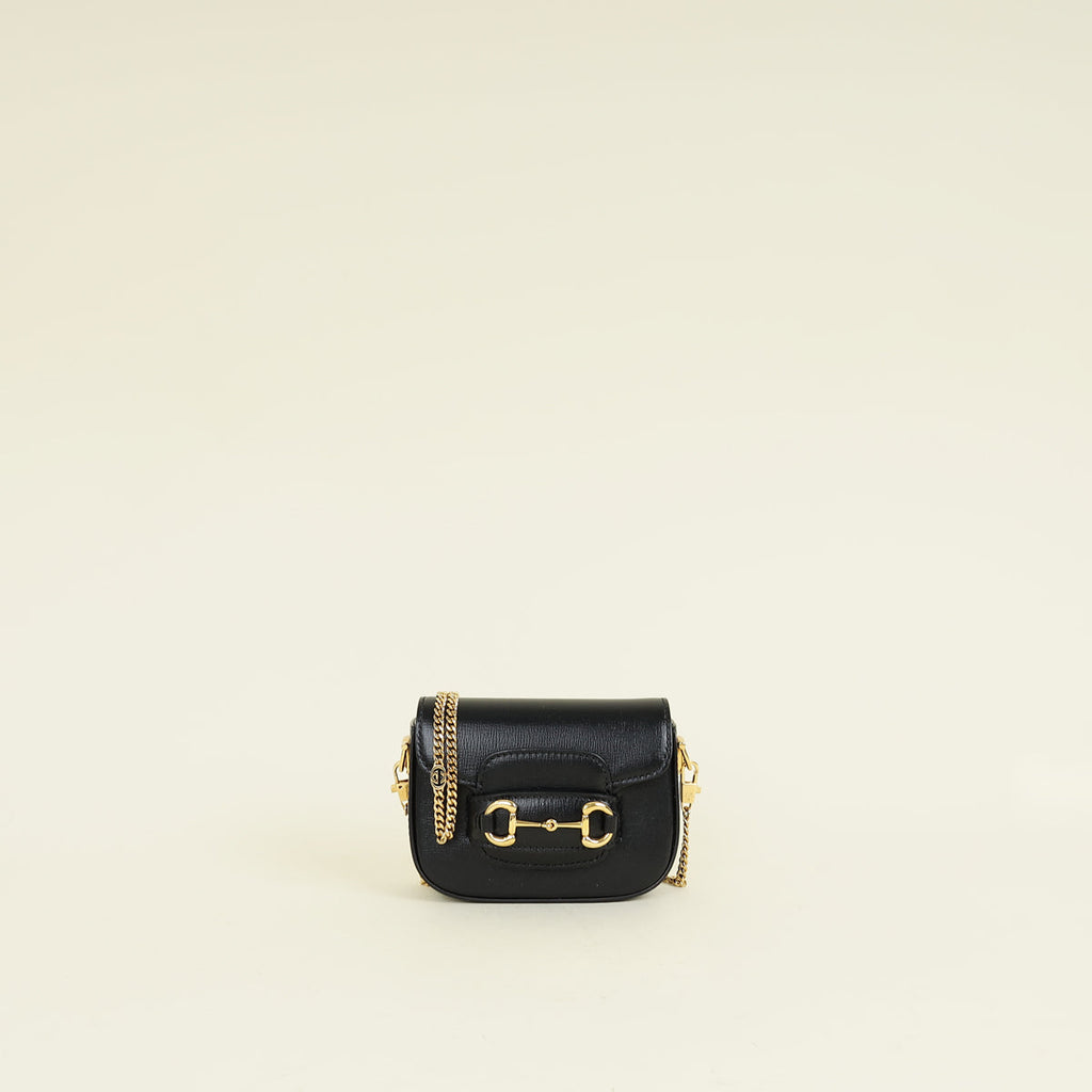 Gucci Black Horsebit 1955 Nano Bag
