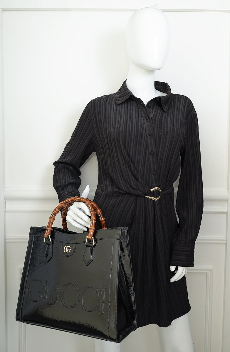 Gucci Black Diana Tote Medium Bag
