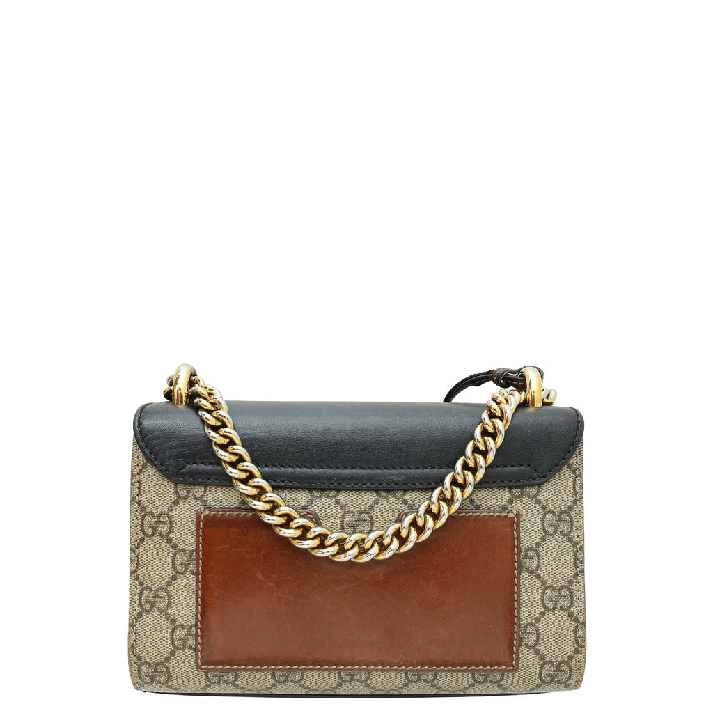 Gucci Tricolor GG Supreme Padlock Small Bag
