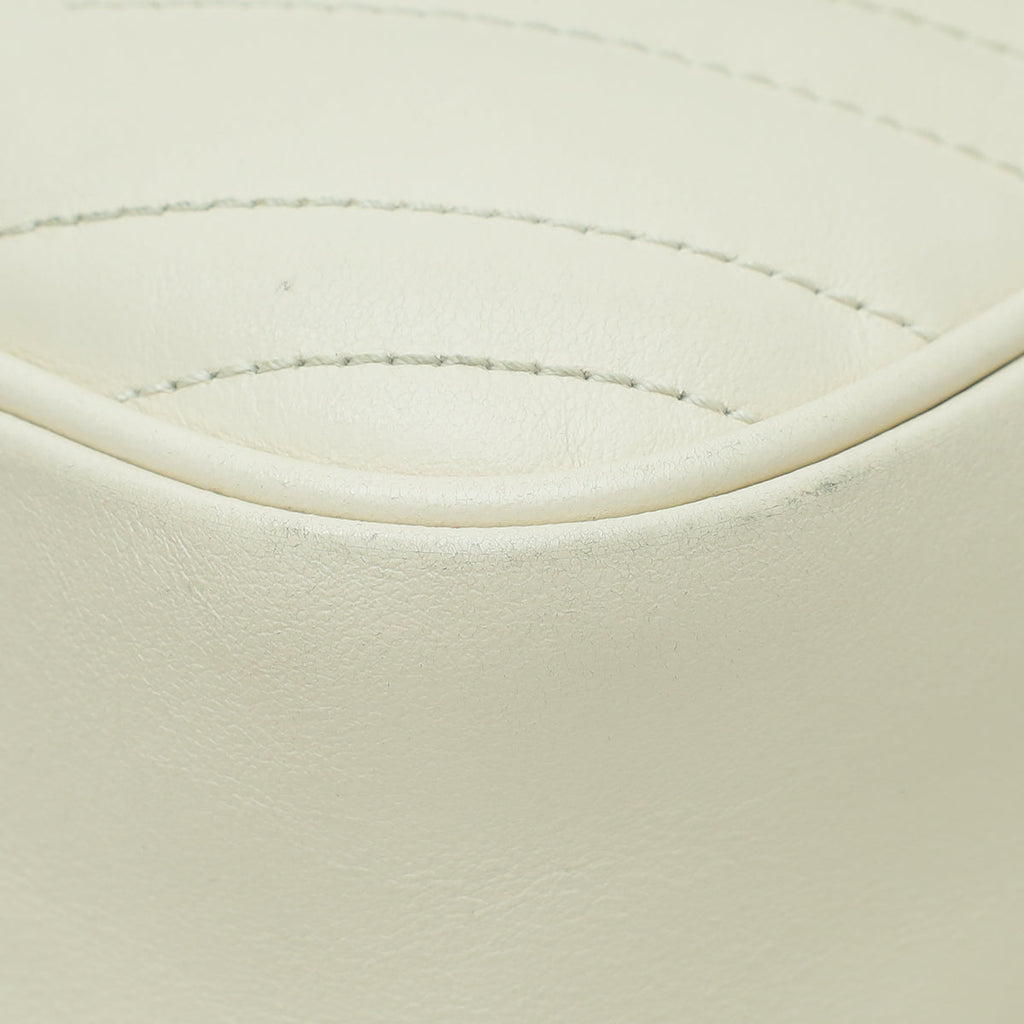 Gucci Cream GG Marmont Camera Small Shoulder Bag