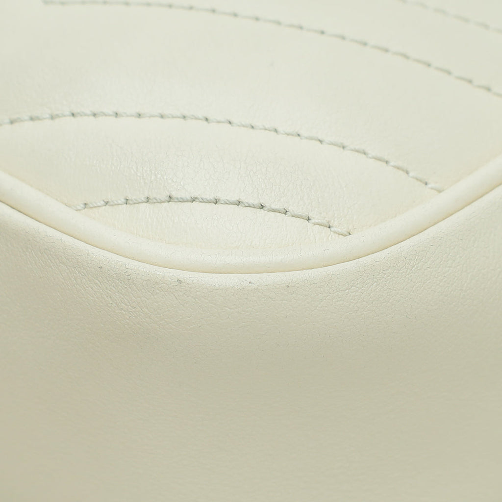 Gucci Cream GG Marmont Camera Small Shoulder Bag