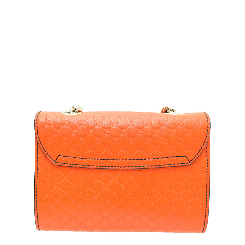 Gucci Orange GG Microguccissima Emily Mini Chain Bag