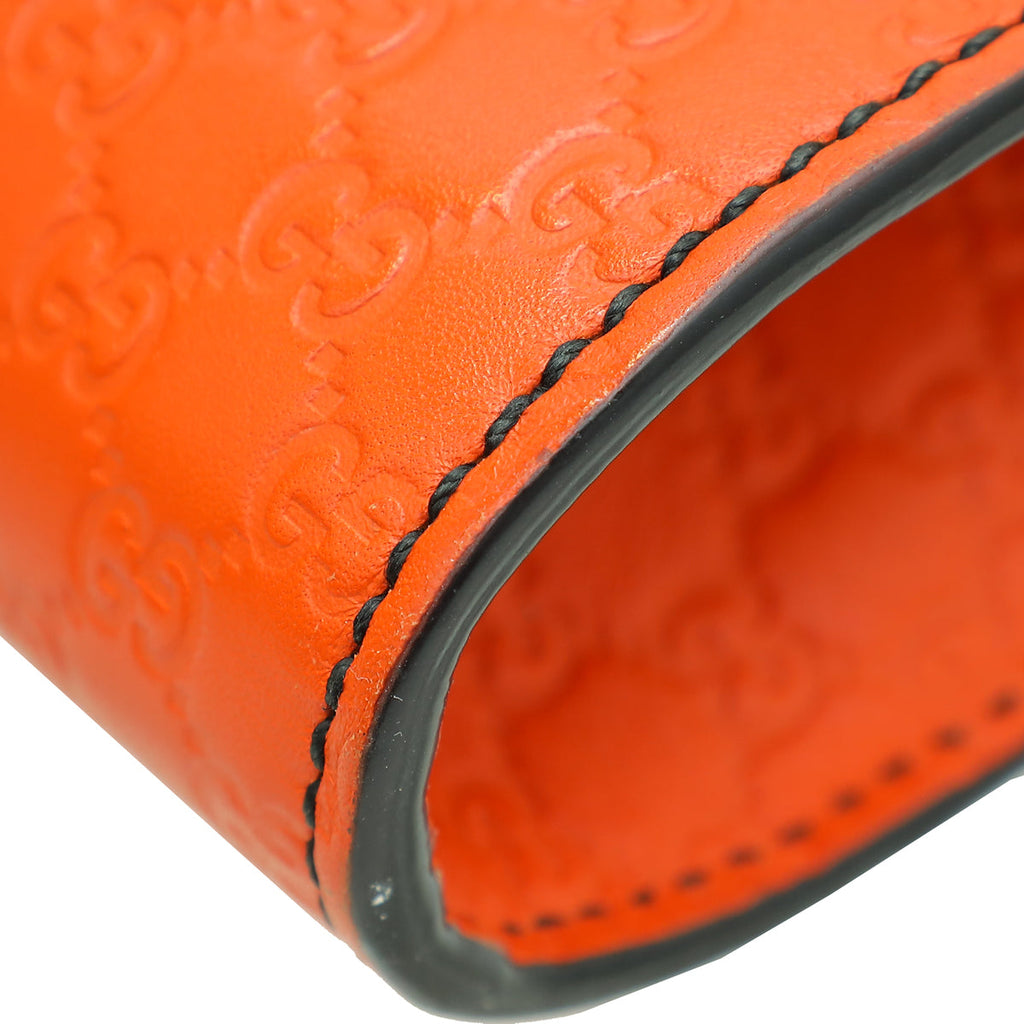 Gucci Orange GG Microguccissima Emily Mini Chain Bag