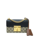 Gucci Tricolor GG Supreme Padlock Small Shoulder Bag W/ W.B INITIALS