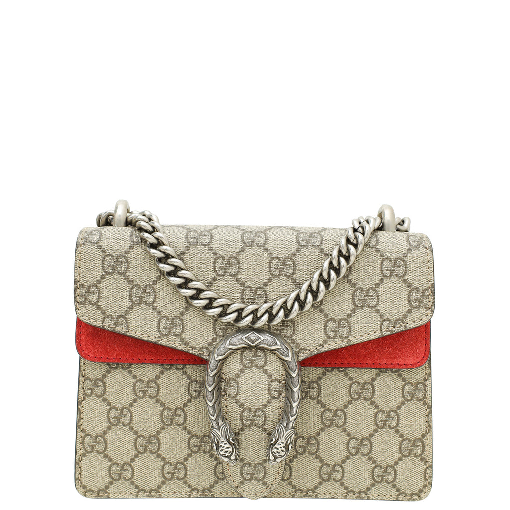 Gucci Bicolor GG Supreme Dionysus Mini Flap Bag