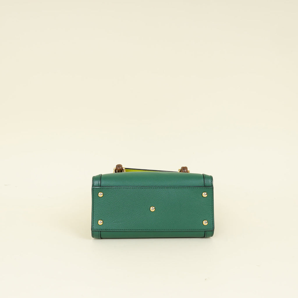 Gucci Dark Green Diana Tote Mini Bag