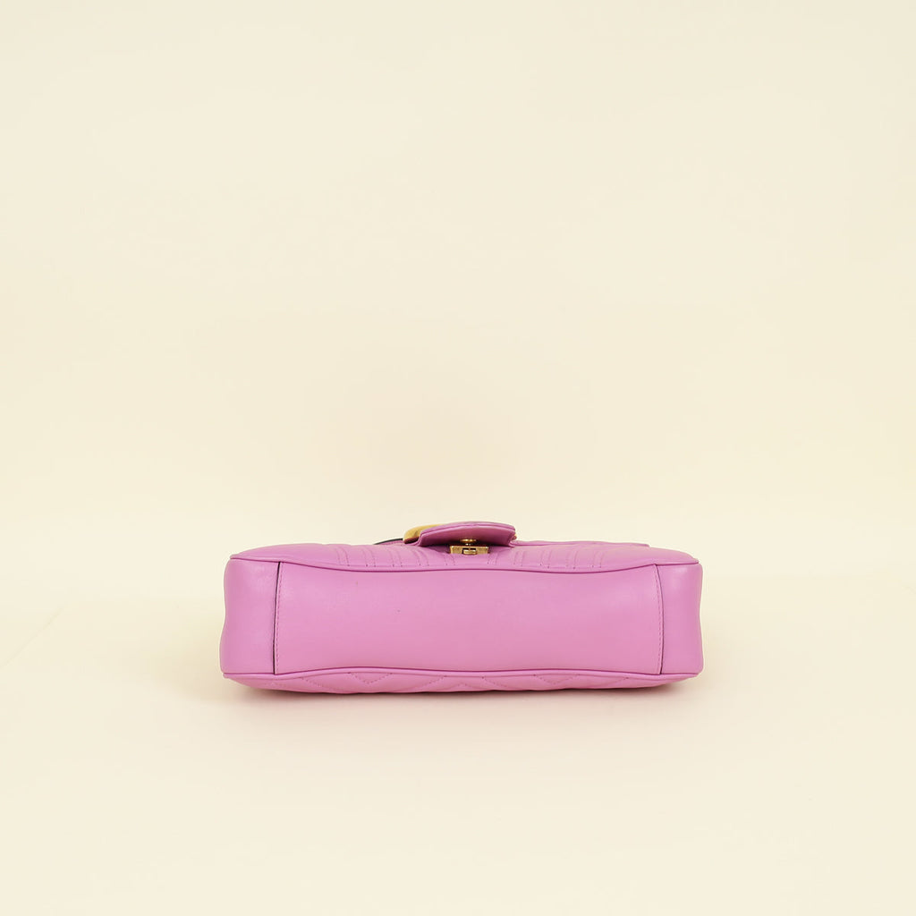 Gucci Purple GG Marmont Matelasse Large Shoulder Bag