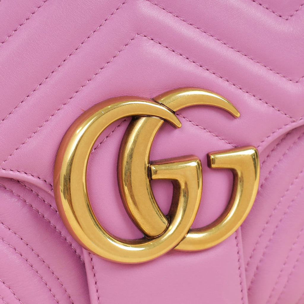Gucci Purple GG Marmont Matelasse Large Shoulder Bag