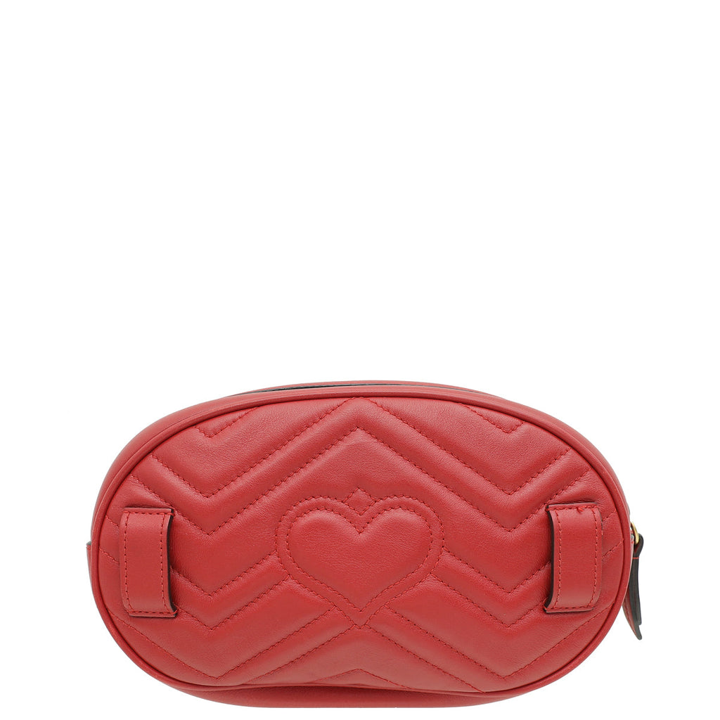 Gucci Red GG Marmont Small Belt Bag
