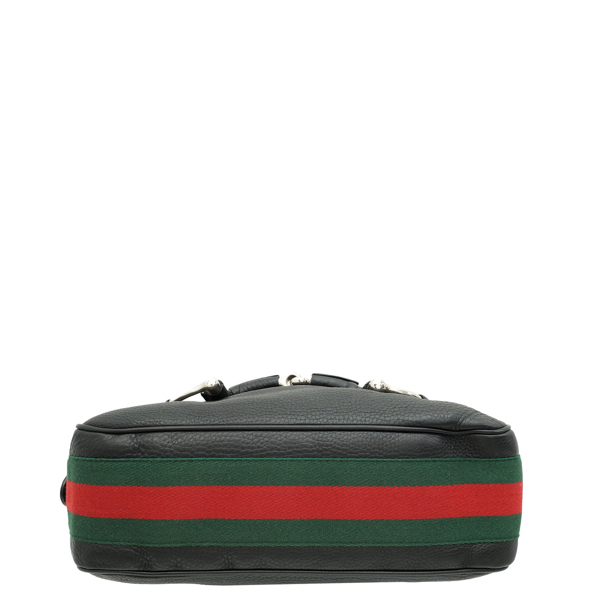 Gucci Black Vintage Web Horsebit Heritage Hobo Bag
