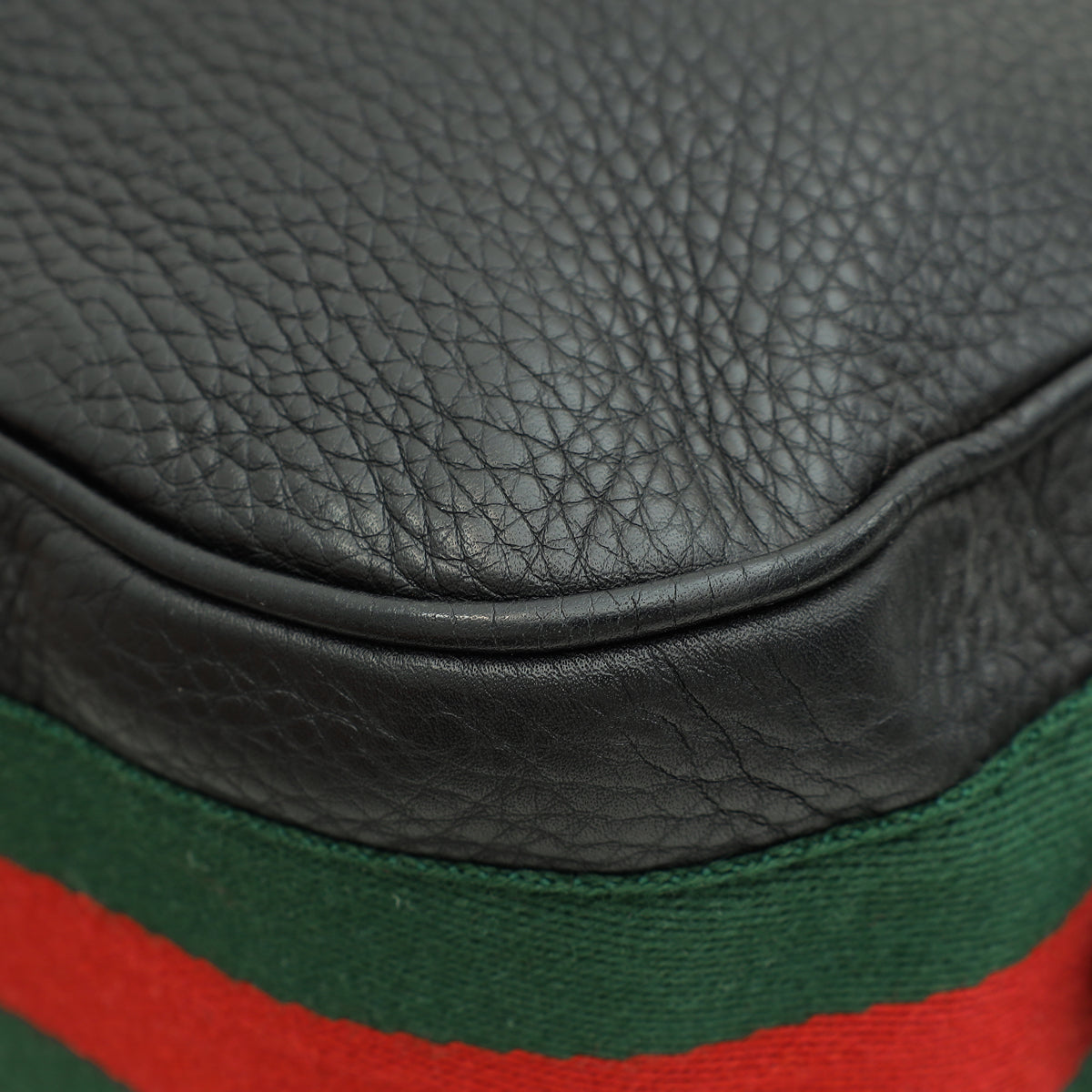 Gucci Black Vintage Web Horsebit Heritage Hobo Bag