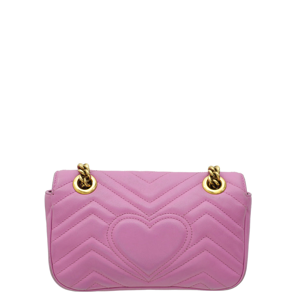 Gucci Pink GG Marmont Mini Shoulder Bag