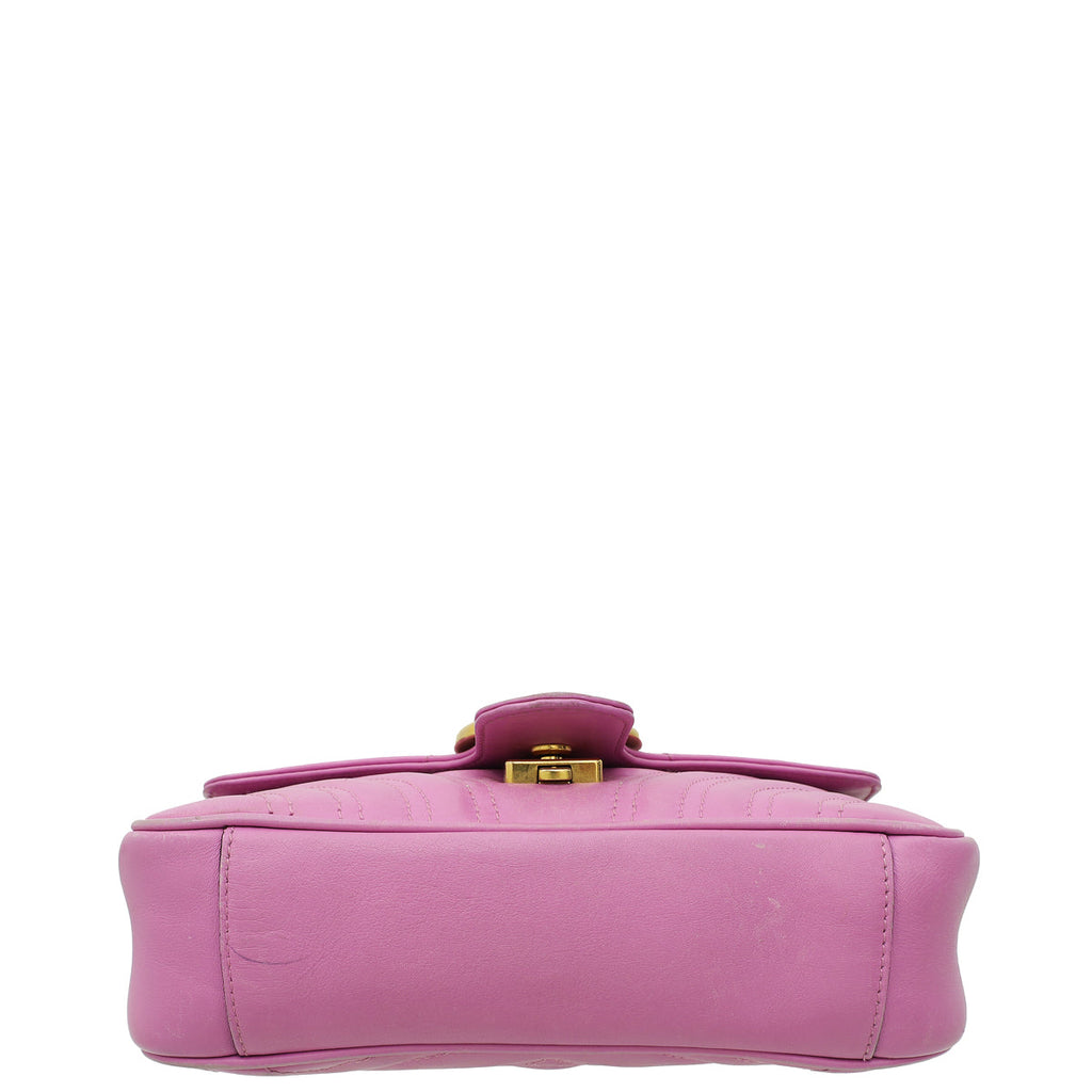 Gucci Pink GG Marmont Mini Shoulder Bag