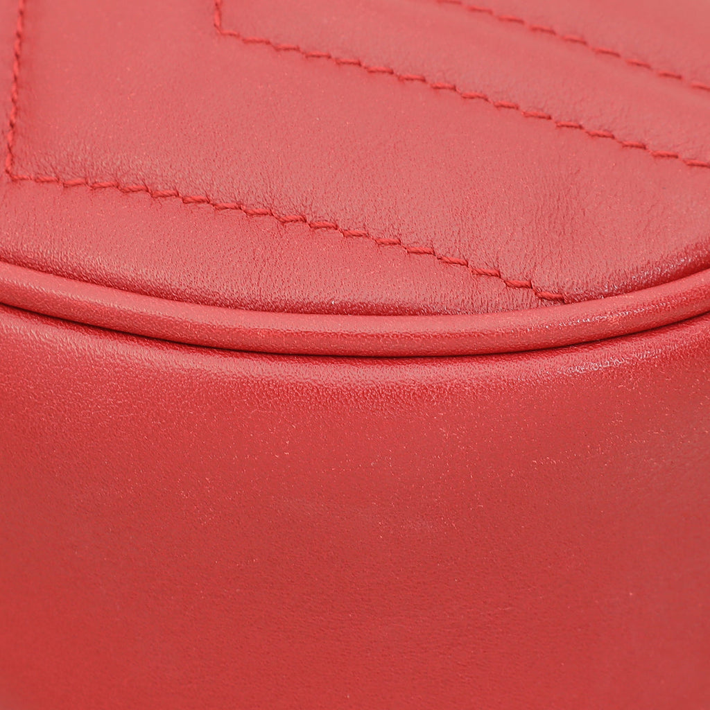 Gucci Red GG Marmont Small Belt Bag