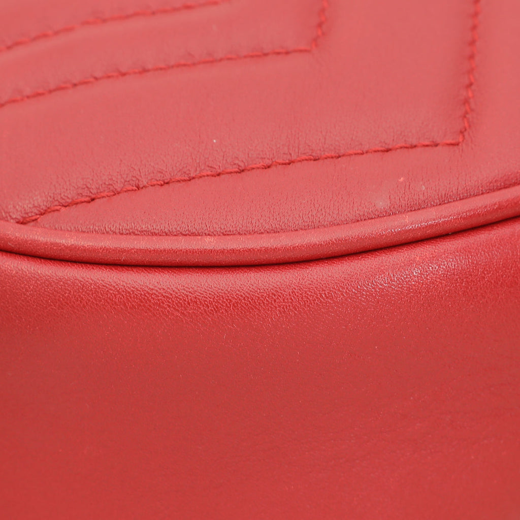 Gucci Red GG Marmont Small Belt Bag