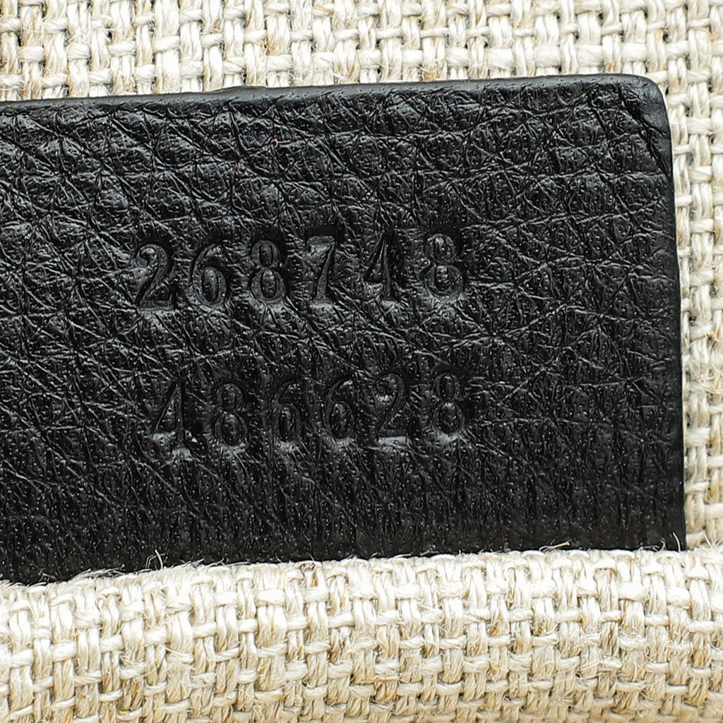 Gucci Black Python Greenwich Chain Clutch