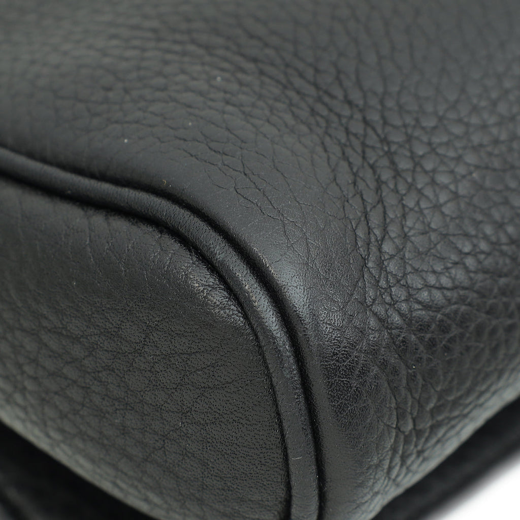 Gucci Black Python Greenwich Chain Clutch