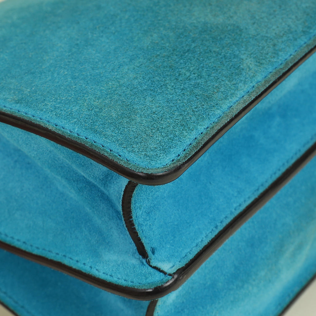 Gucci Turquoise Dionysus Suede Medium Shoulder Bag