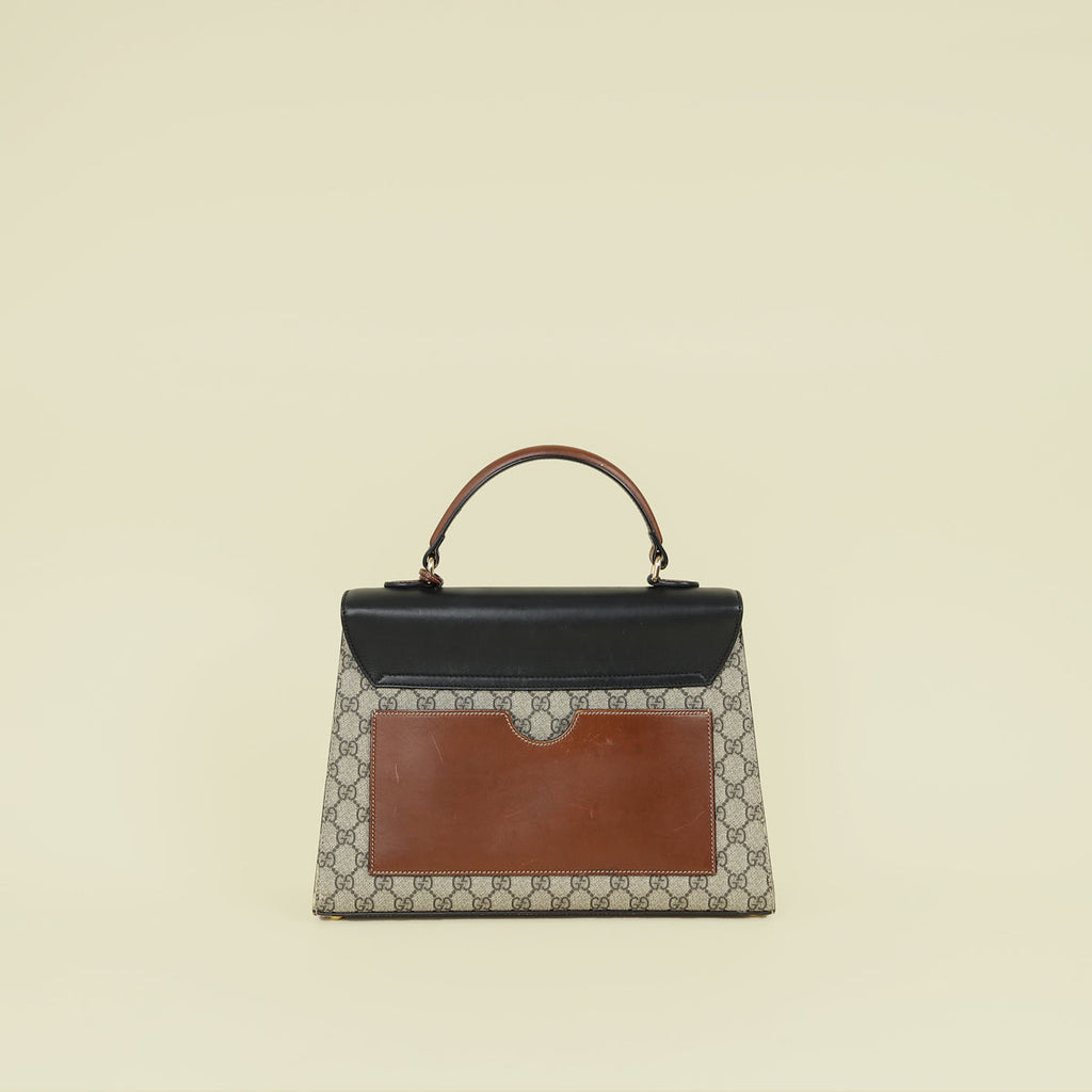 Gucci Tricolor Top Handle Padlock Medium Bag