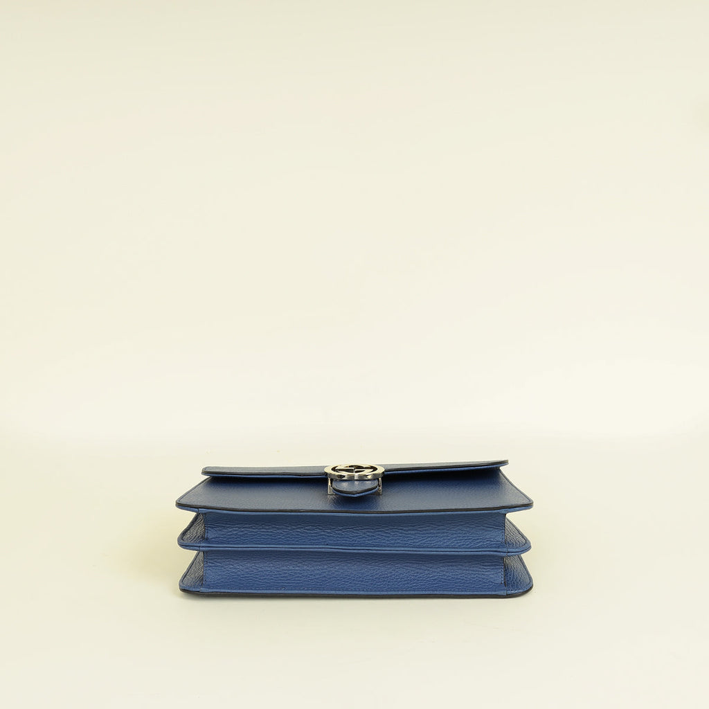 Gucci Dark Blue Interlocking G Interlocking G Medium Shoulder Bag