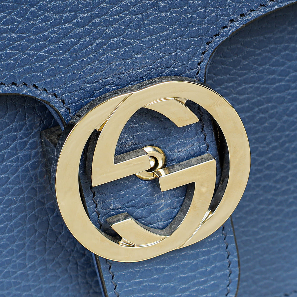 Gucci Dark Blue Interlocking G Interlocking G Medium Shoulder Bag