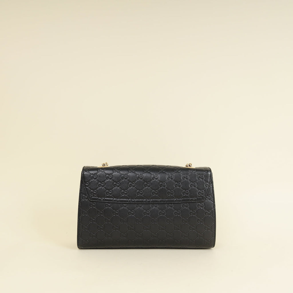 Gucci Balck Guccissima Emily Medium Shoulder Bag