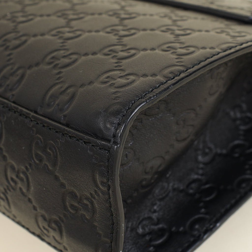 Gucci Balck Guccissima Emily Medium Shoulder Bag