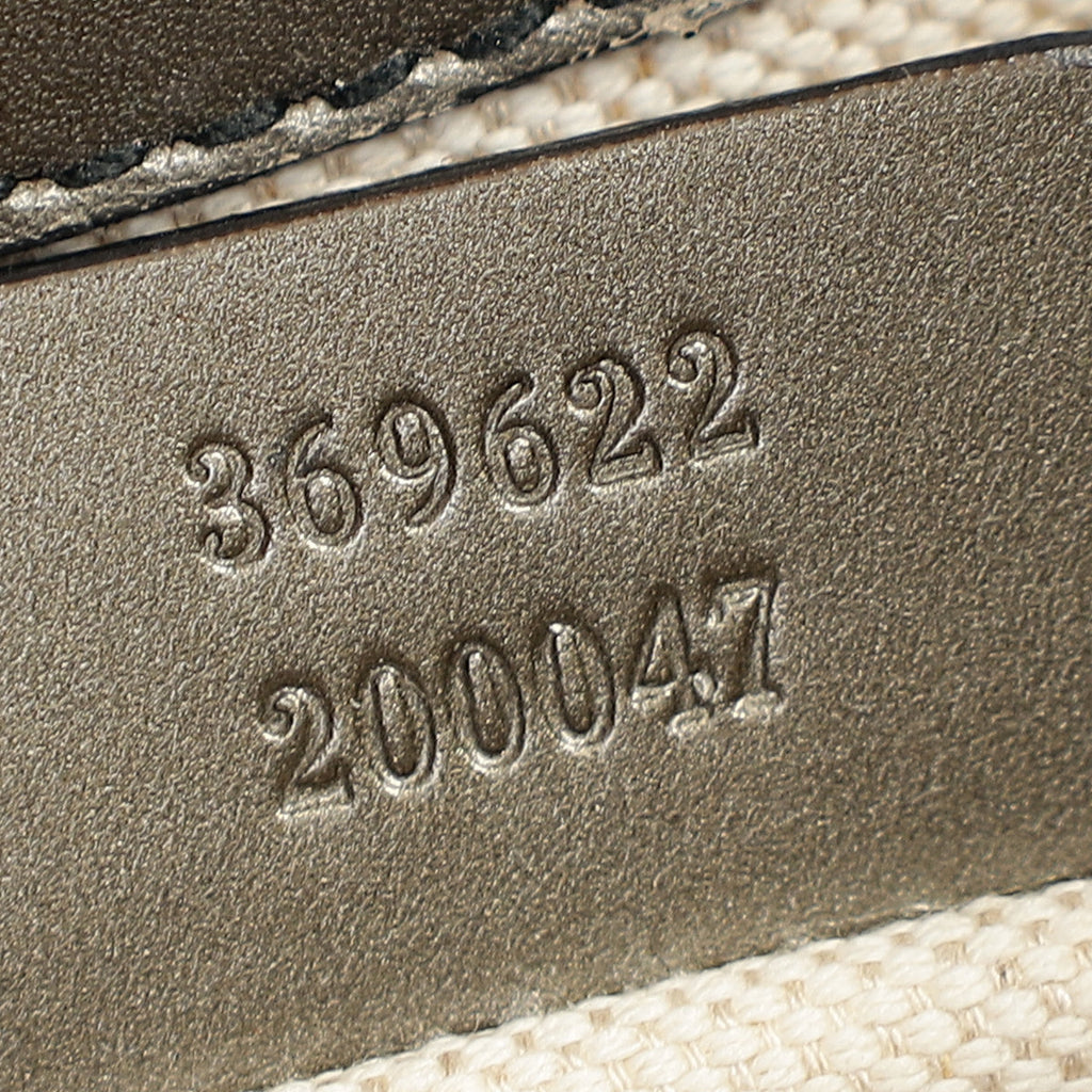 Gucci Metallic Gray GG Shine Mini Emily Bag