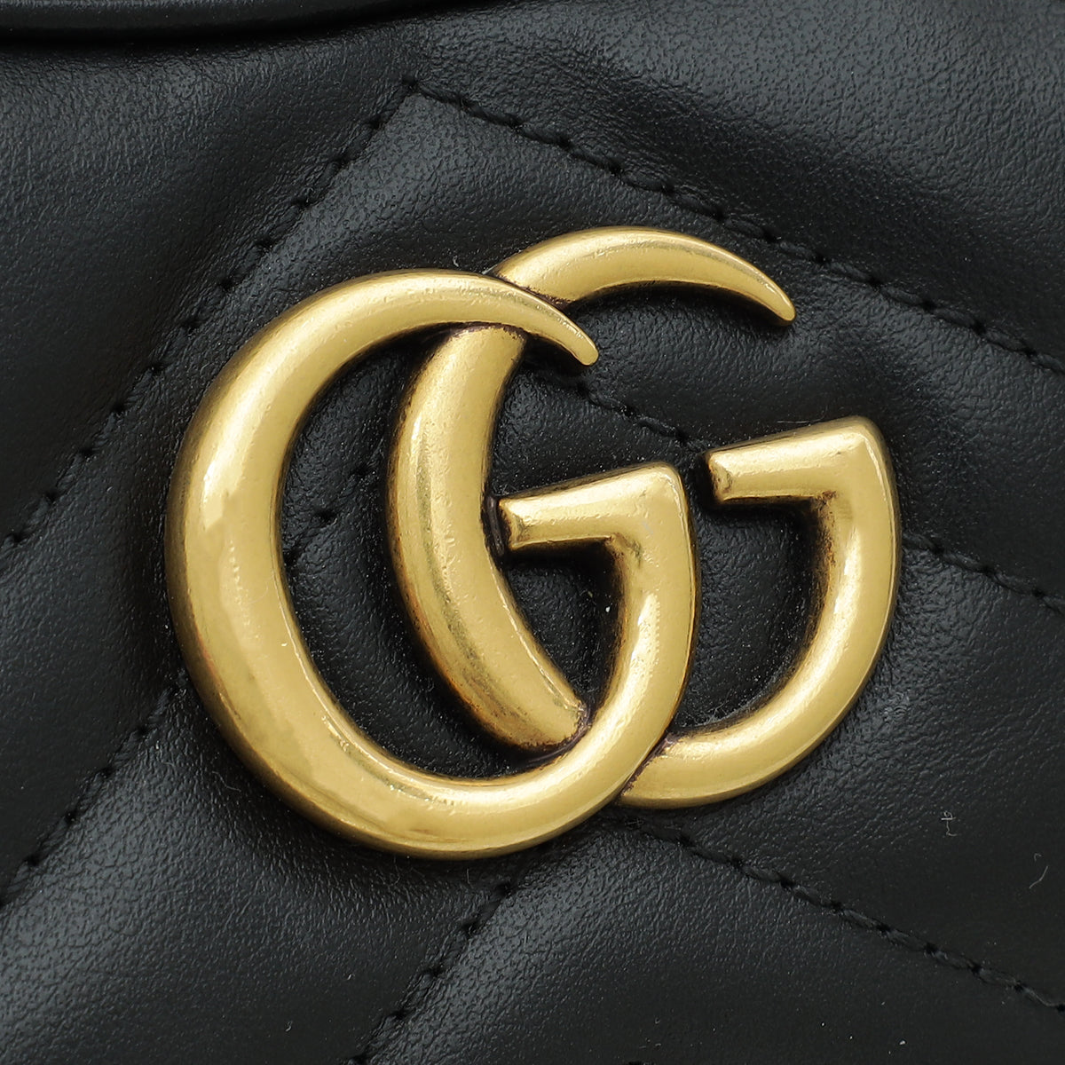 Gucci Black GG Marmont Chain Hobo Shoulder Bag