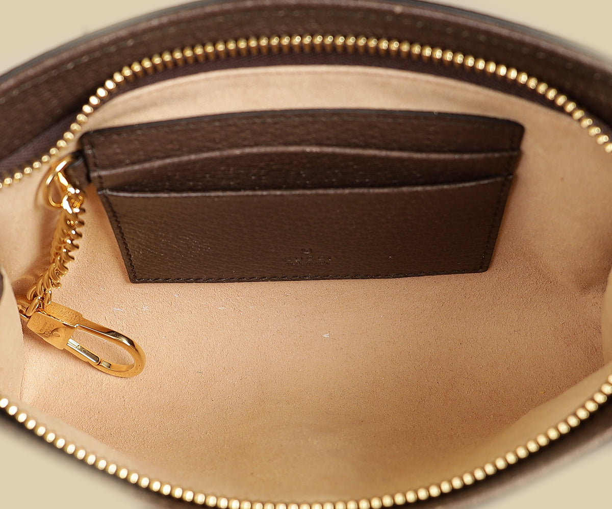 Gucci Bicolor GG Supreme Ophidia Wristlet Pouch