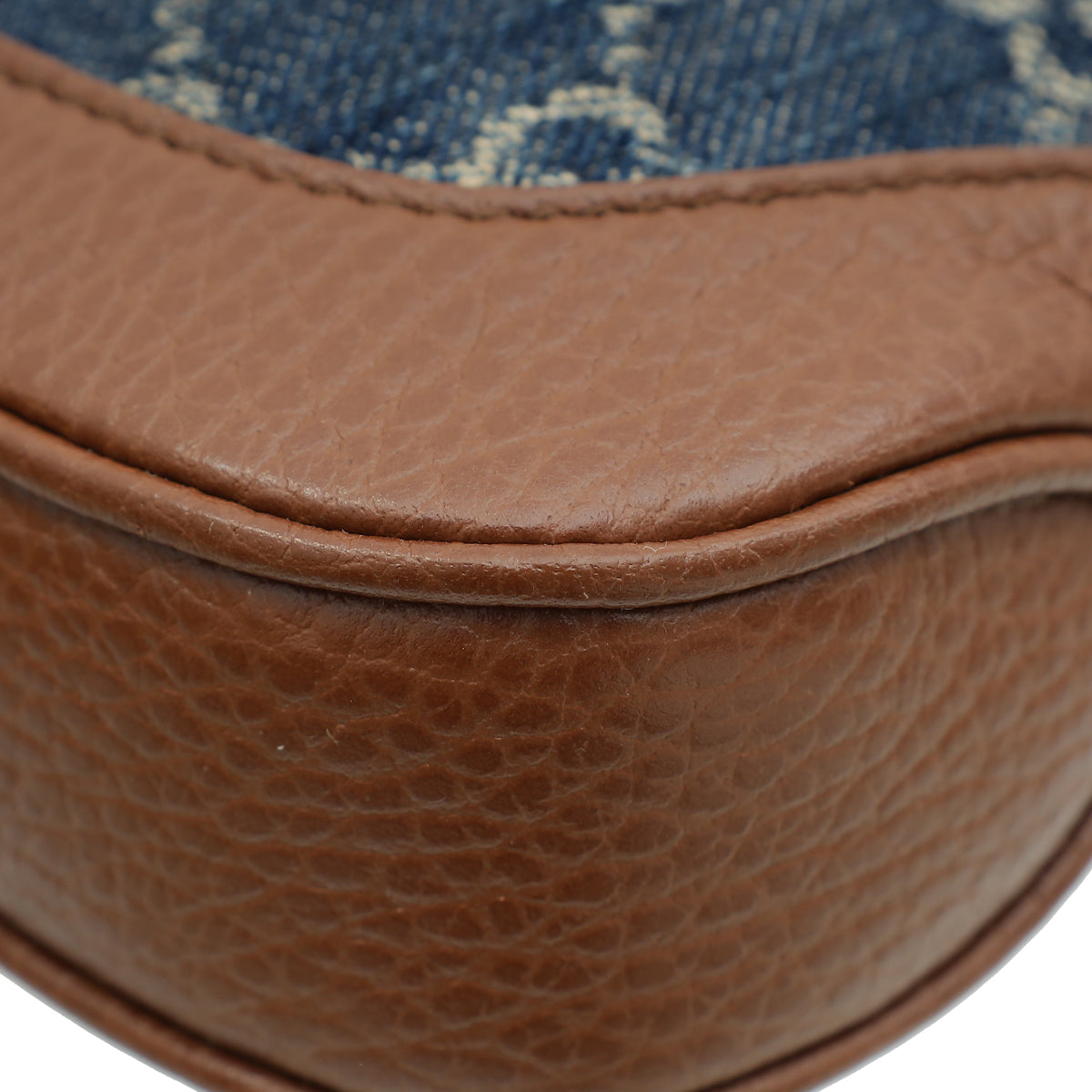 Gucci Bicolor GG Denim Jackie 1961 Mini Hobo Bag