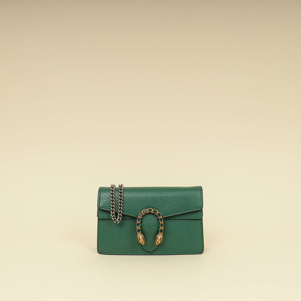 Gucci Green Crystal Dionysus Mini Bag