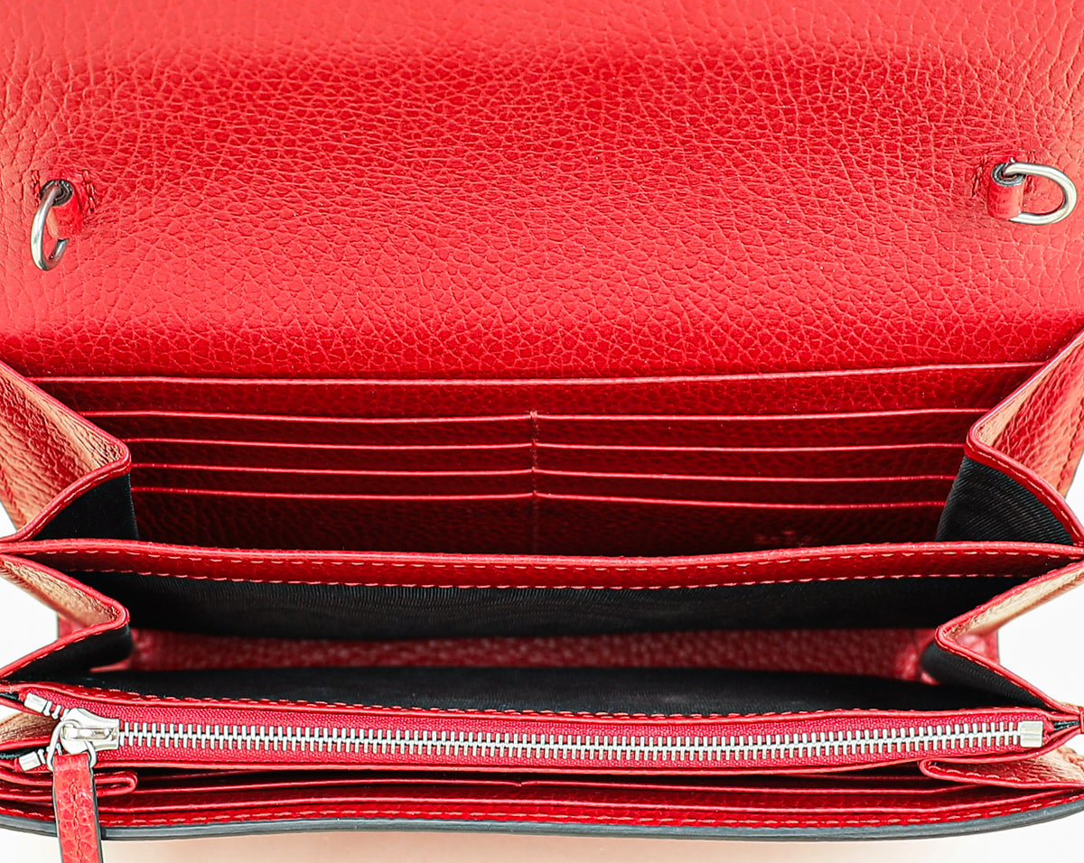 Gucci Red Dionysus Crystal Mini Chain Bag