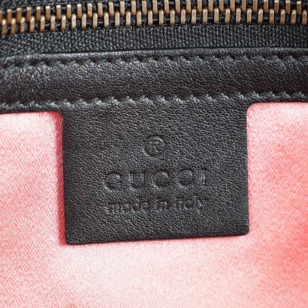 Gucci Black GG Marmont Velvet Medium Shoulder Bag