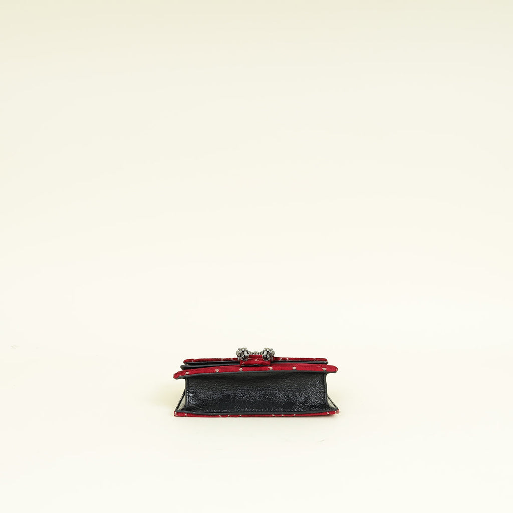 Gucci Bicolor GG Velvet Crystal Dionysus Super Mini Bag